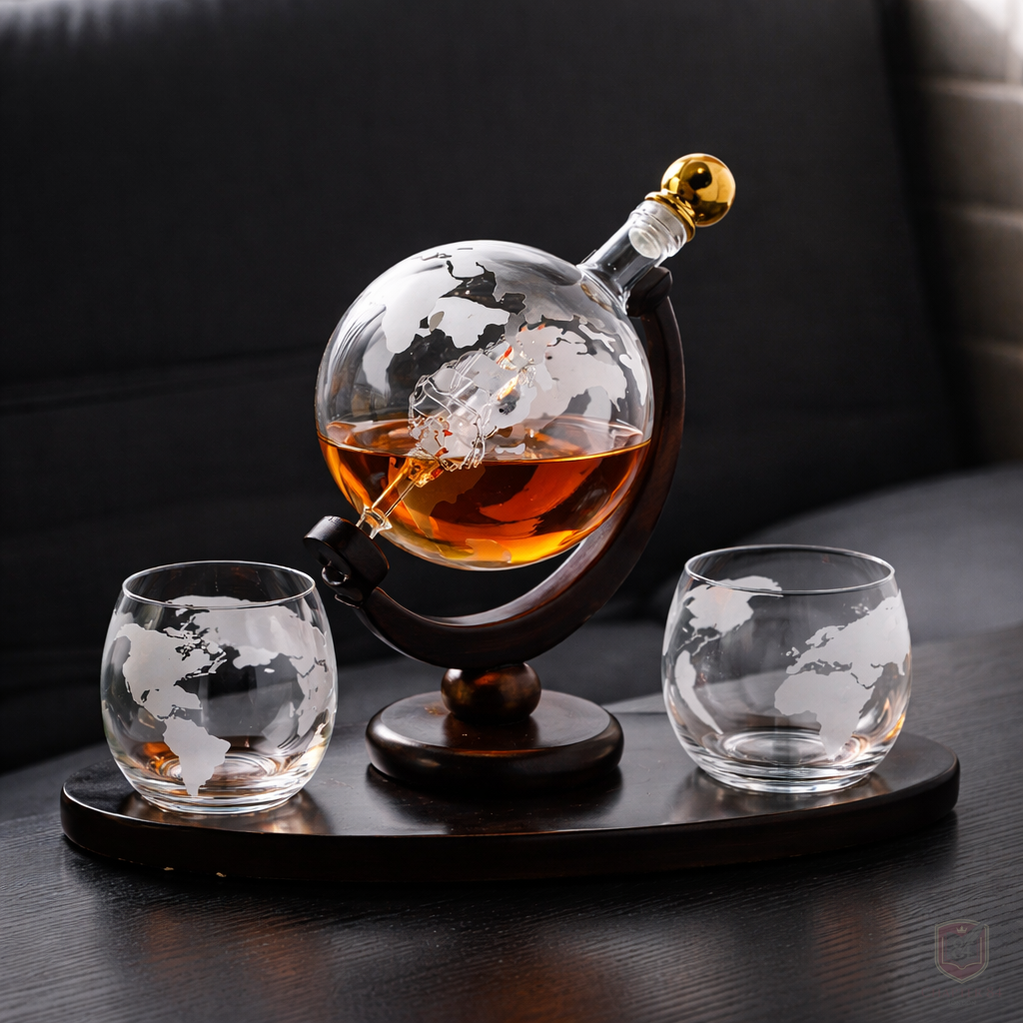 Whiskykaraff - Världskarta Edition