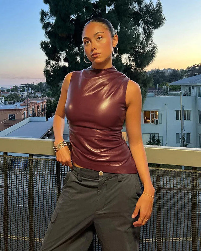 ALMA | Luxe Leather Top