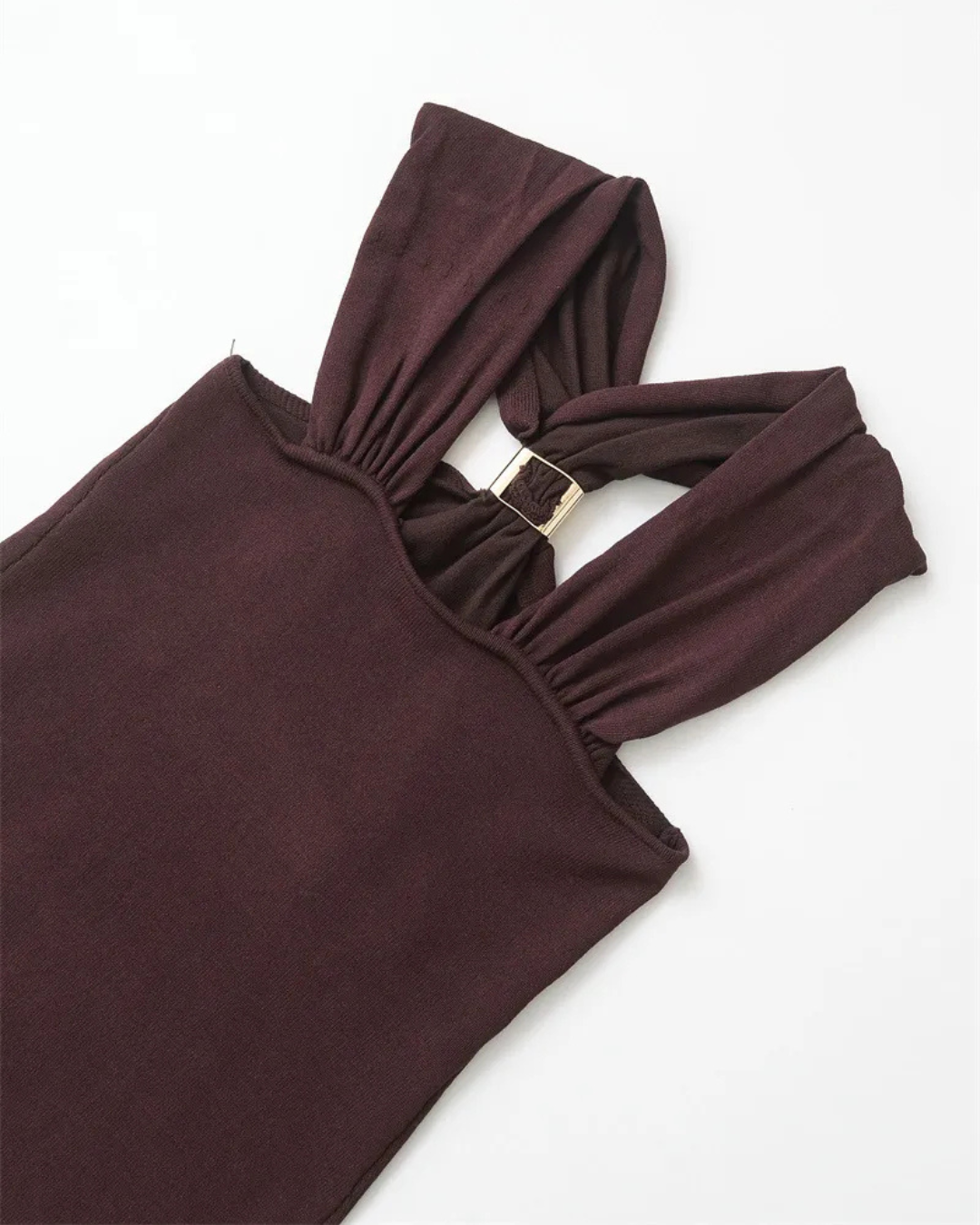 ALMA | Mocha Halter Top