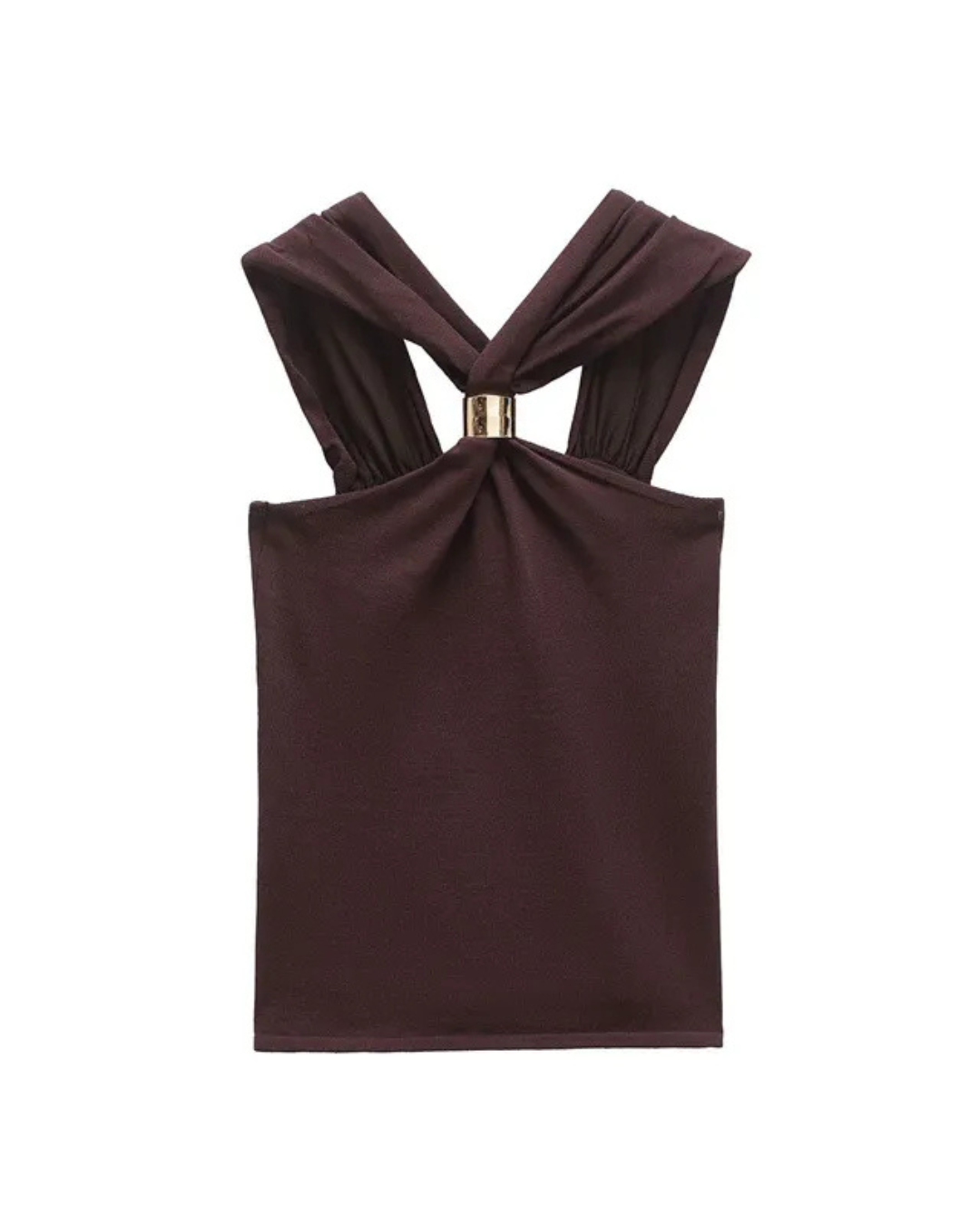 ALMA | Mocha Halter Top