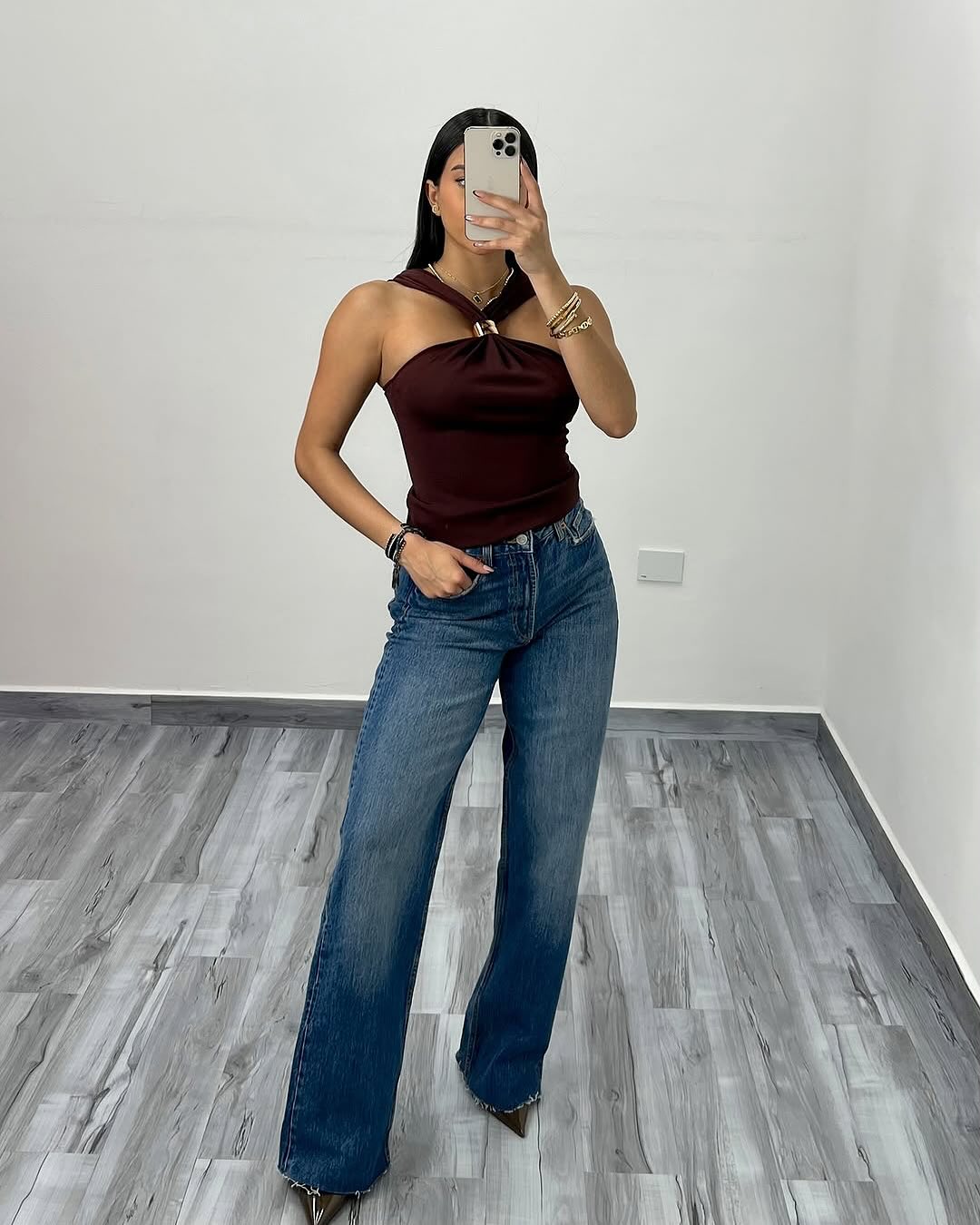ALMA | Mocha Halter Top