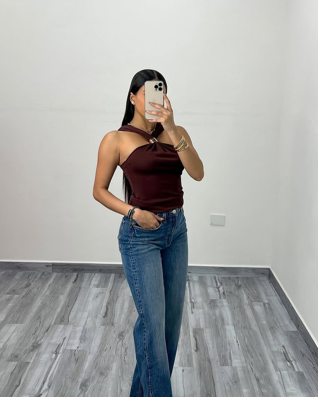 ALMA | Mocha Halter Top
