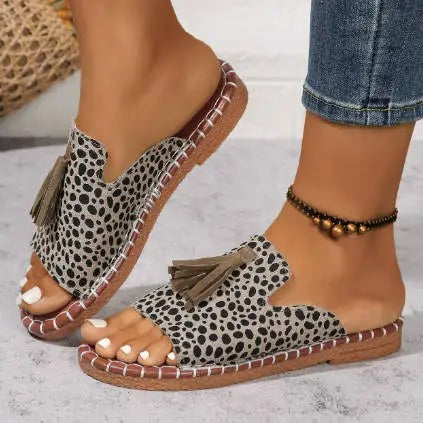 Nathalie | Bohemiska sandaler med pompoms