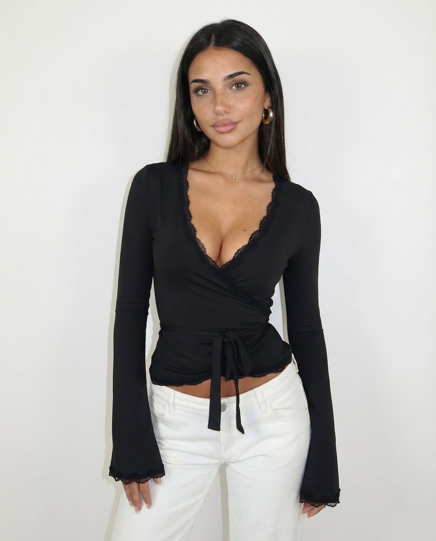 ALMA | Lace Wrap Top 