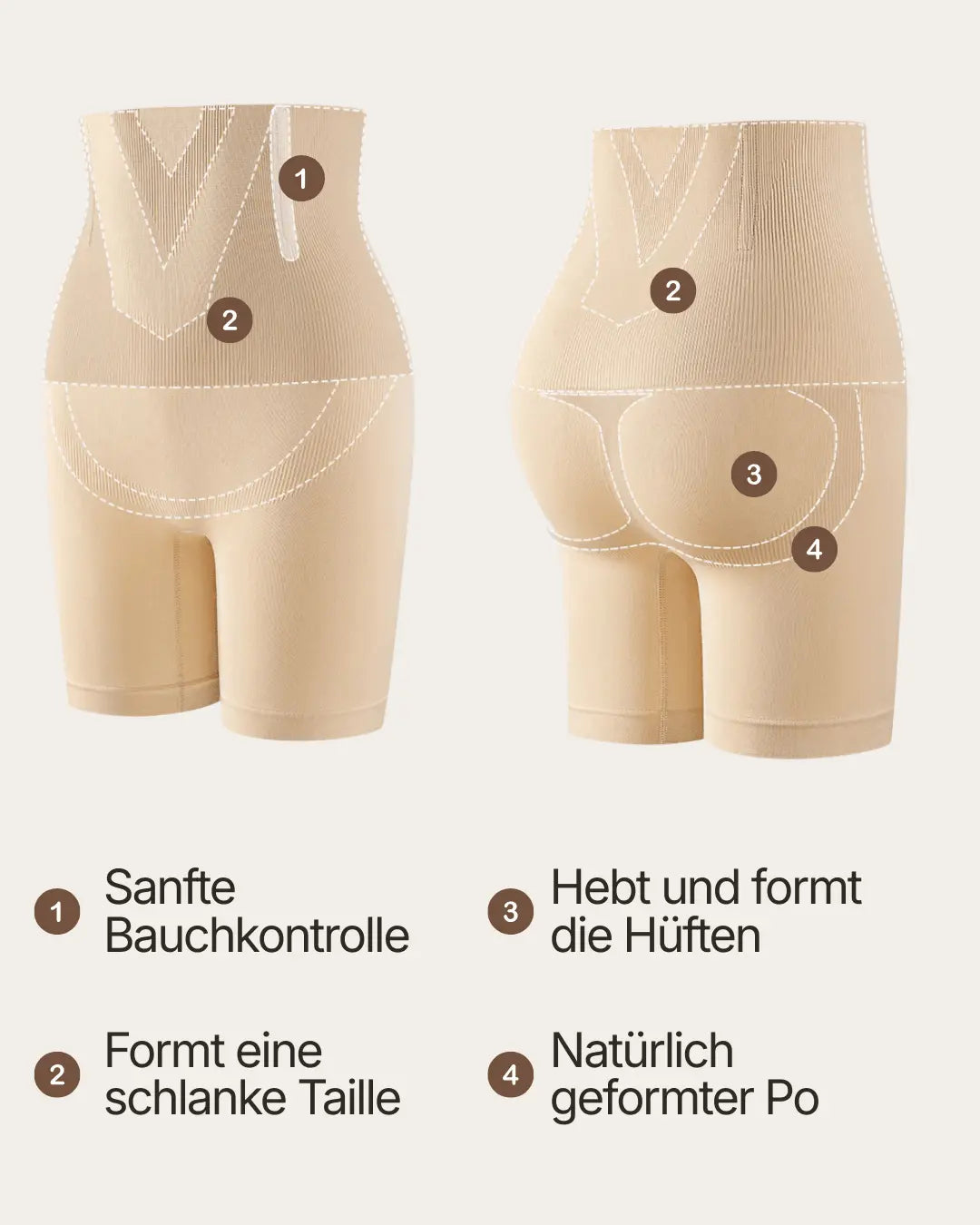 ALMA | Formande shorts för plattare mage